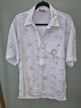 Vintage Versace Dolm Pale Blue Short-Sleeve Button-up Shirt